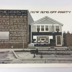 SXSW Send Off Party - 2013 Dan MacAdam Crosshair Poster Chicago, IL The Hideout