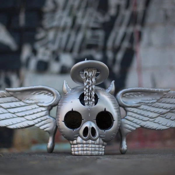 Skully - 2016 David Welker SILVER Statue Vinyl Sculpture Art Prints 3 Skully - 2016 David Welker SILVER Statue Vinyl Sculpture Art Prints