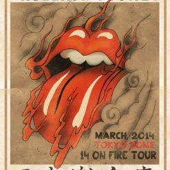Sold Out Posters Rolling Stones - 2014 Official Poster Tokyo Dome Japan #1 Gig Posters