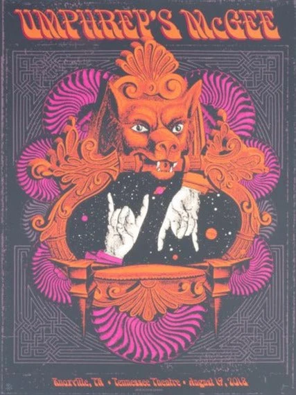 Umphrey's McGee - 2018 Status Serigraph Poster Knoxville Tennessee Theatre 3 Umphrey's McGee - 2018 Status Serigraph Poster Knoxville Tennessee Theatre