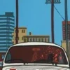 Art Prints Louis Gara Meets His End In A 1973 Volkswagen Bus - 2011 Tim Doyle Poster Art Pr