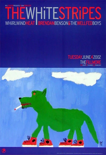 The White Stripes - 2002 Dave Kaplan Poster The Fillmore San Fran 1st 3 The White Stripes - 2002 Dave Kaplan Poster The Fillmore San Fran 1st